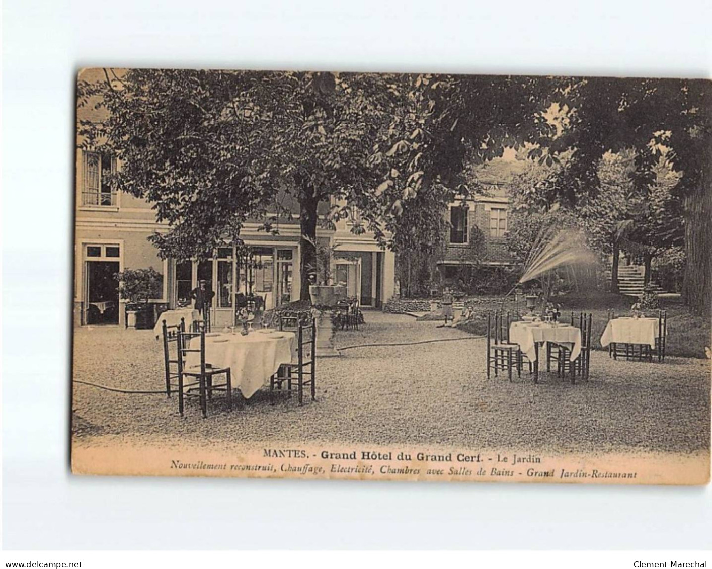 MANTES : Grand Hôtel Du Grand Cerf, Le Jardin - Très Bon état - Mantes La Jolie