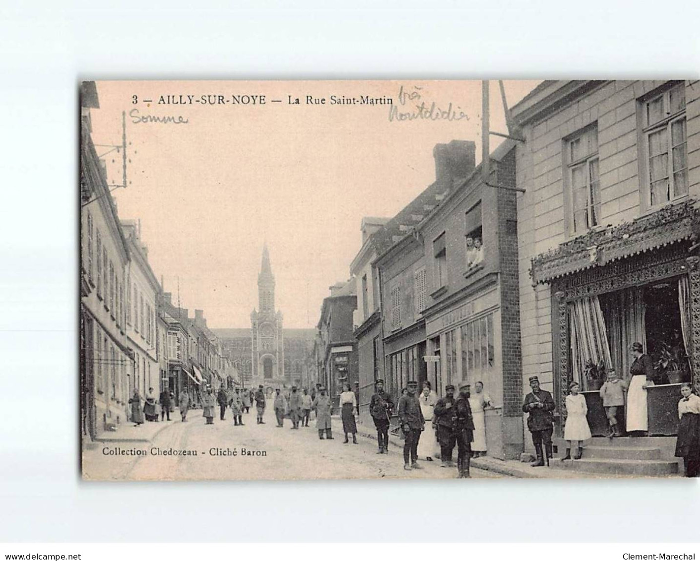 AILLY SUR NOYE : La rue Saint-Martin - très bon état