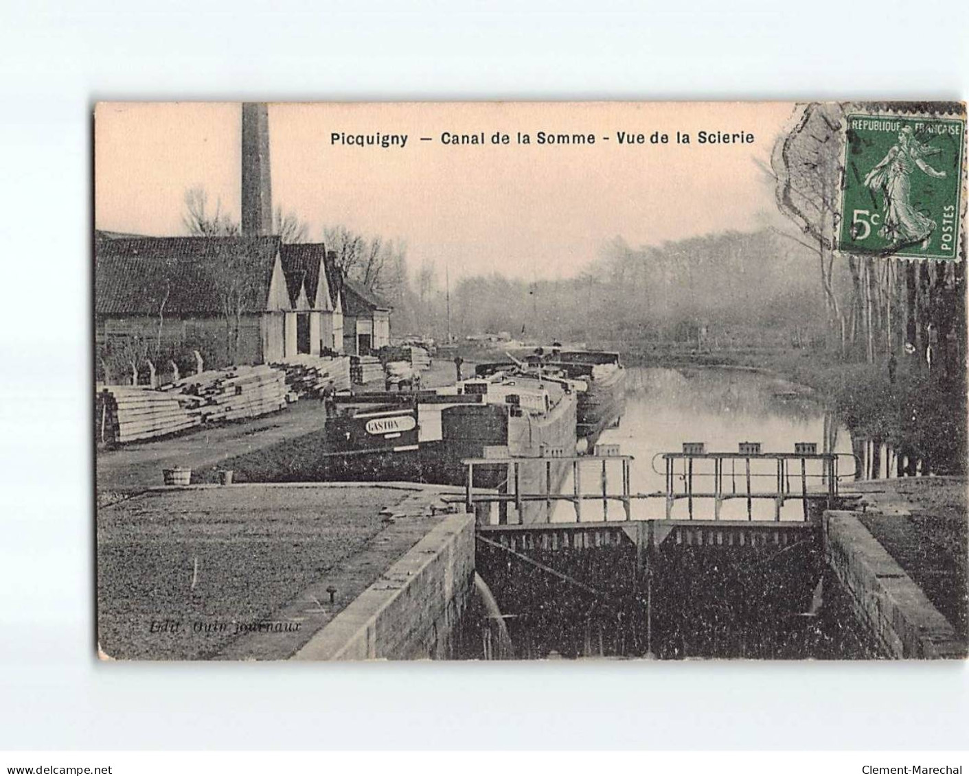 PICQUIGNY : Canal De La Somme, Vue De La Scierie - Très Bon état - Picquigny