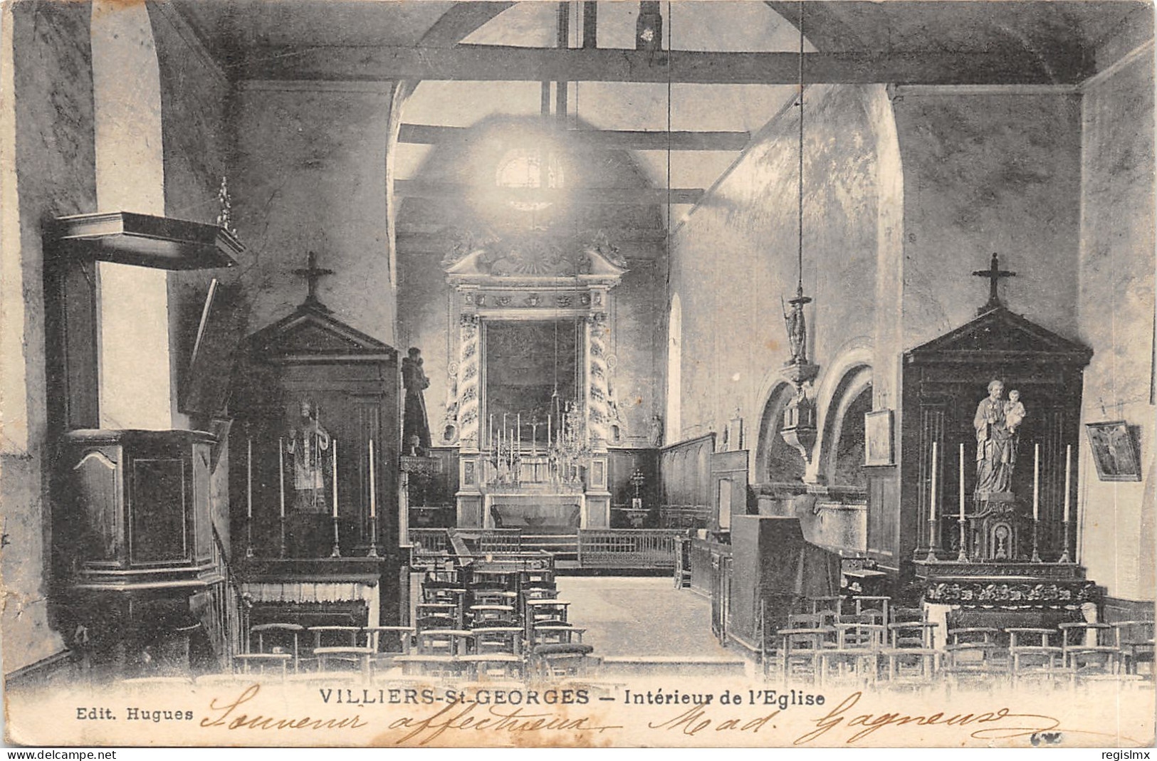 77-VILLIERS SAINT GEORGES-INTERIEUR DE L EGLISE-N°T2412-G/0323 - Villiers Saint Georges