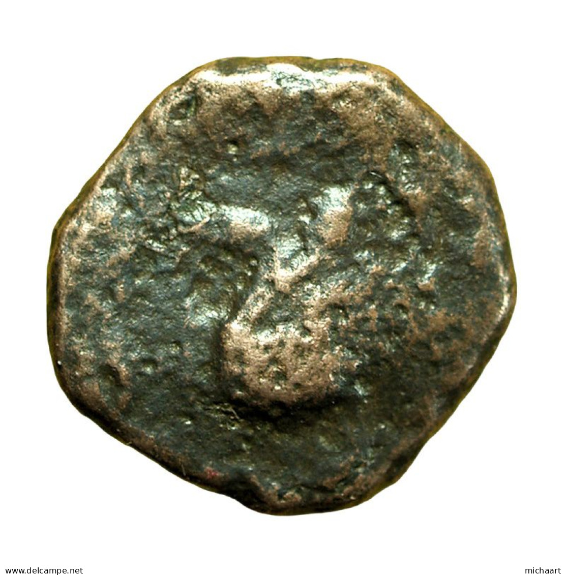 Ancient Greek Coin Uncertain Sicily? AE12mm Athena / Swan? 04120 - Greek