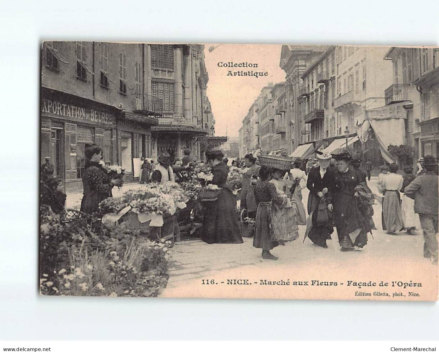 NICE: Marché Aux Fleurs, Façade De L'Opéra - Très Bon état - Marchés, Fêtes