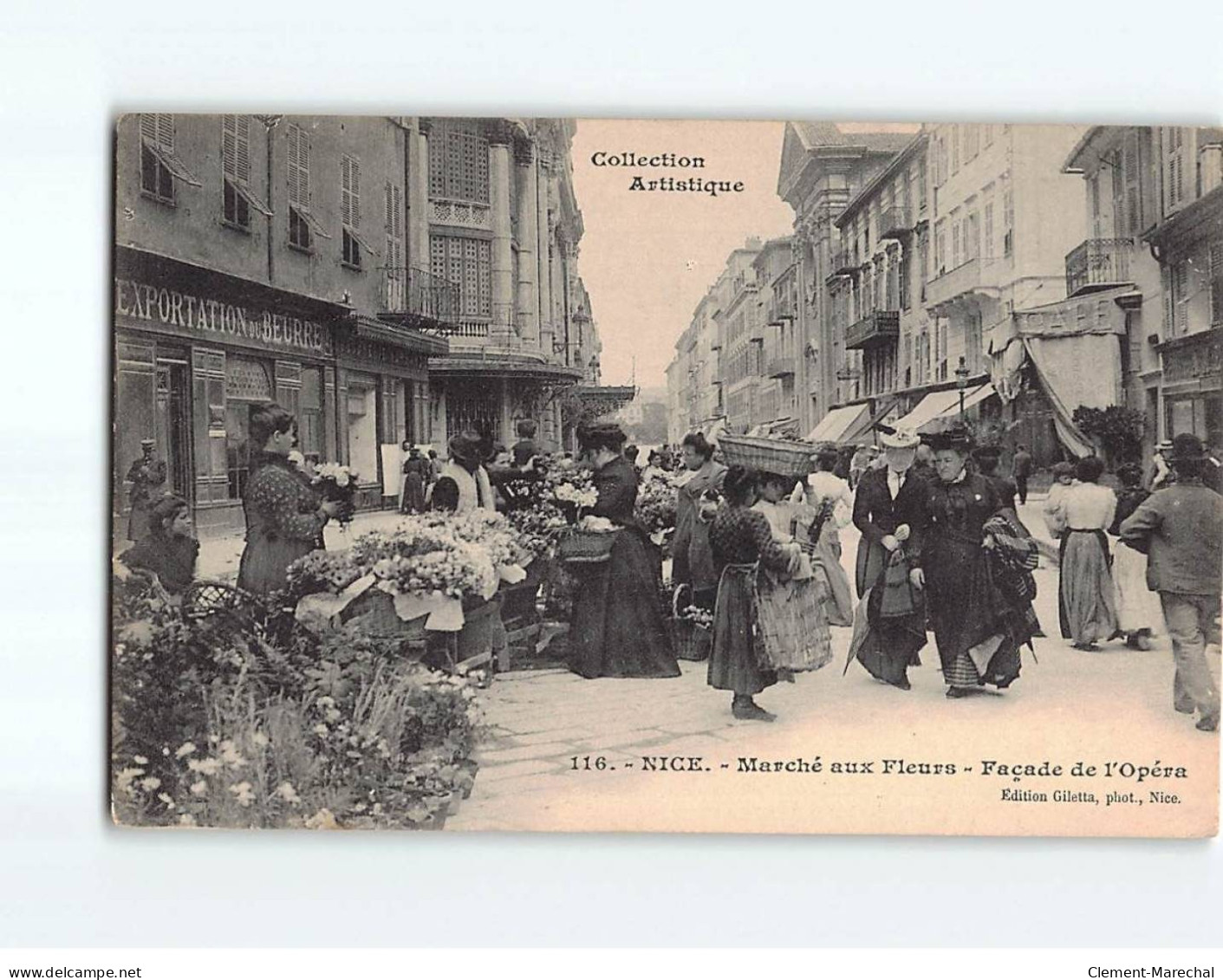 NICE: Marché Aux Fleurs, Façade De L'Opéra - Très Bon état - Marchés, Fêtes