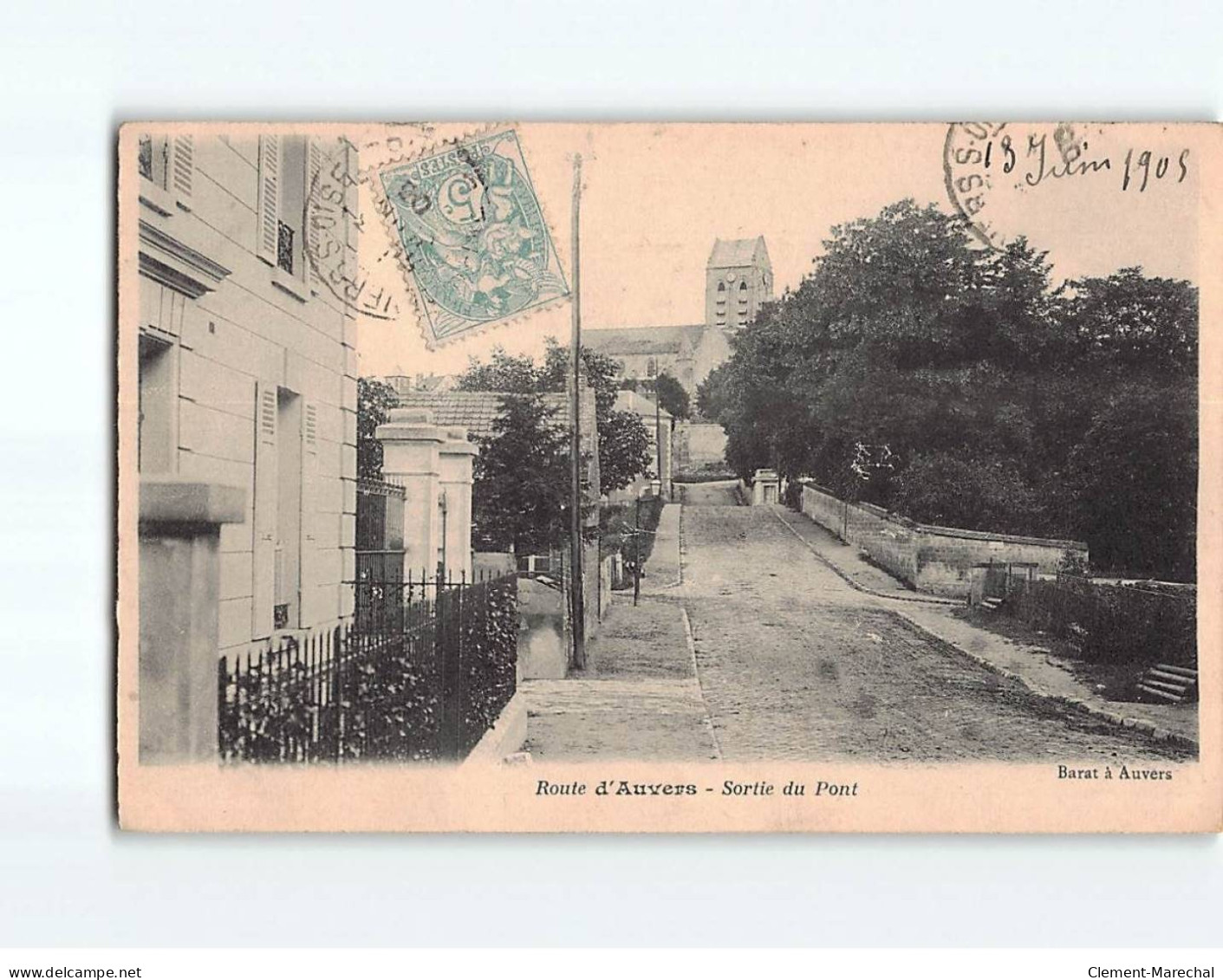 AUVERS SUR OISE : Route D'Auvers, Sortie Du Pont - Très Bon état - Auvers Sur Oise