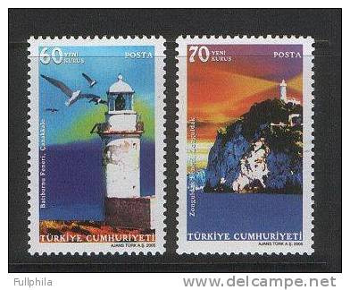 2005 TURKEY LIGHTHOUSES MNH ** - Unused Stamps