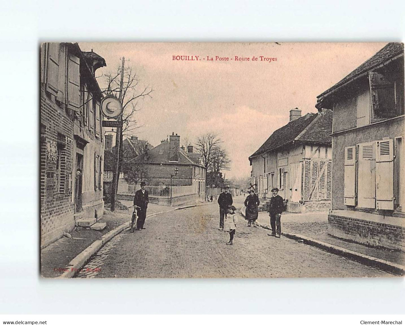 BOUILLY : La Poste, Route De Troyes - état - Autres & Non Classés