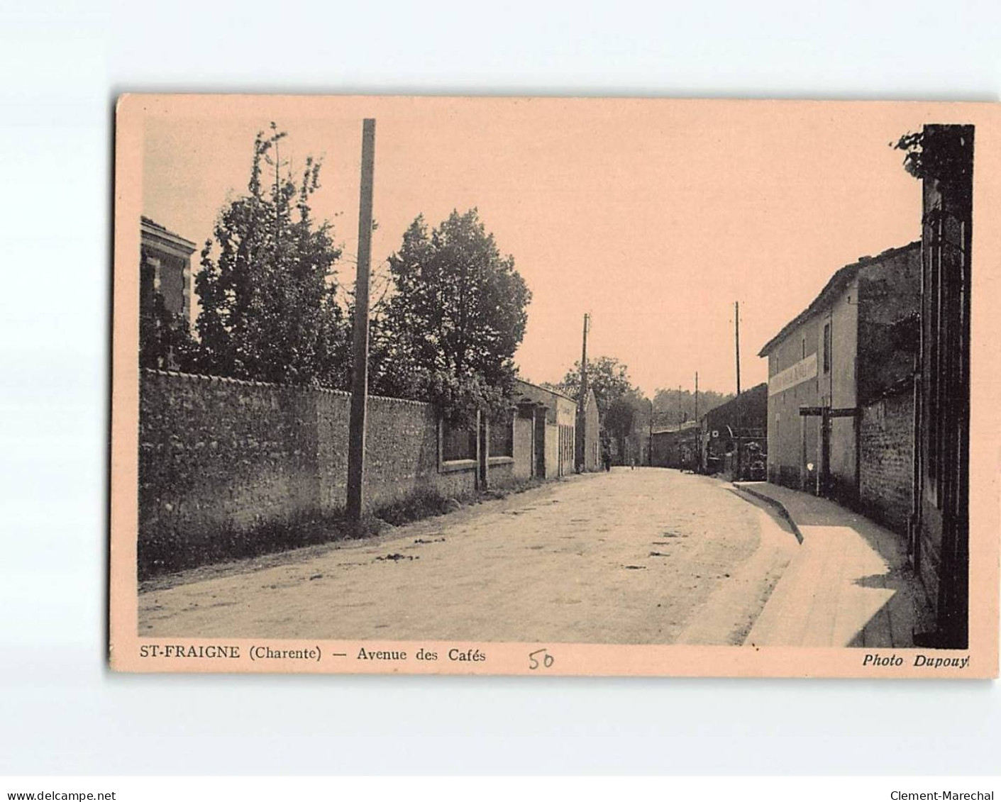 SAINT FRAIGNE : Avenue Des Cafés - Très Bon état - Sonstige & Ohne Zuordnung