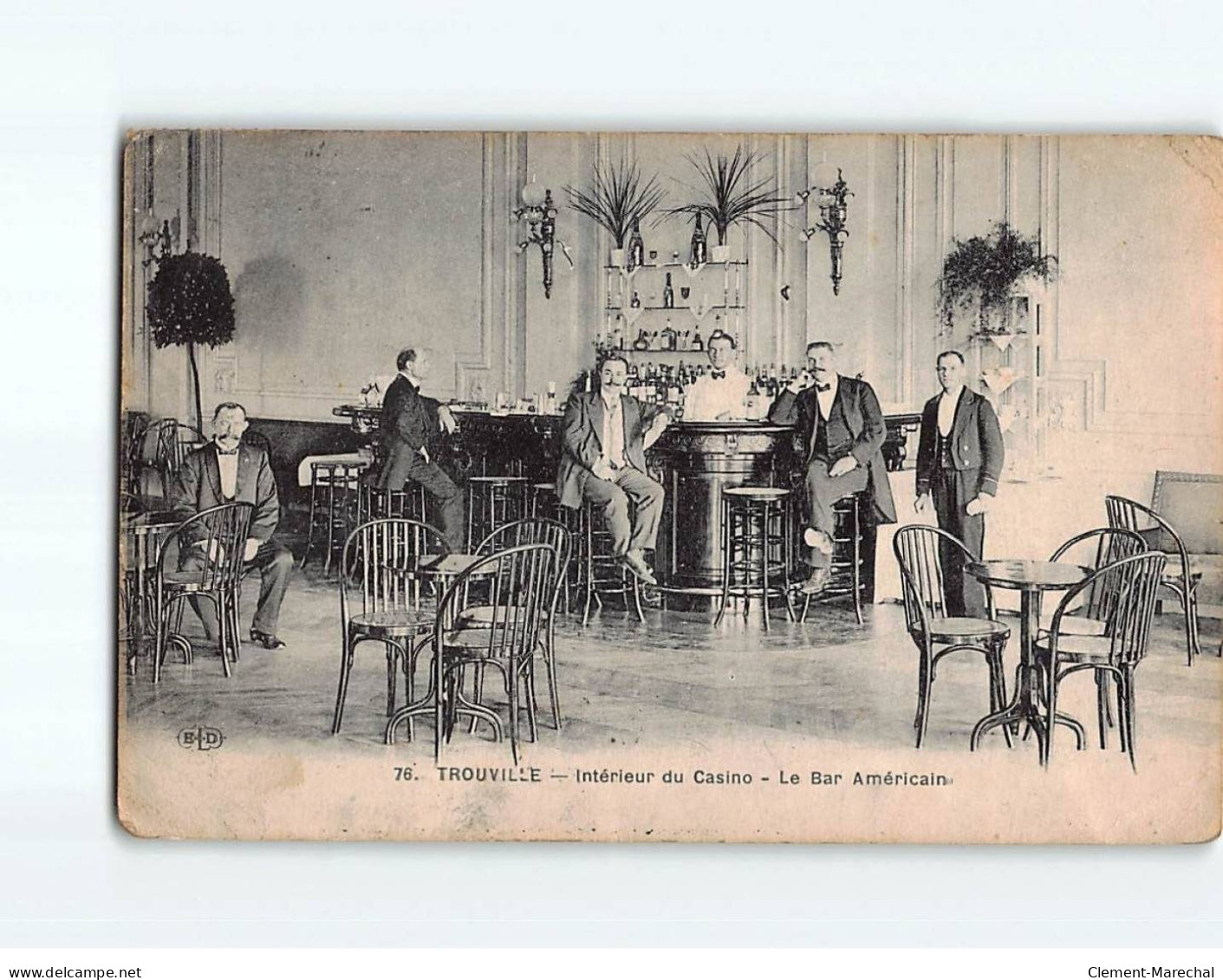 TROUVILLE : Intérieur Du Casino, Le Bar Américain - état - Trouville