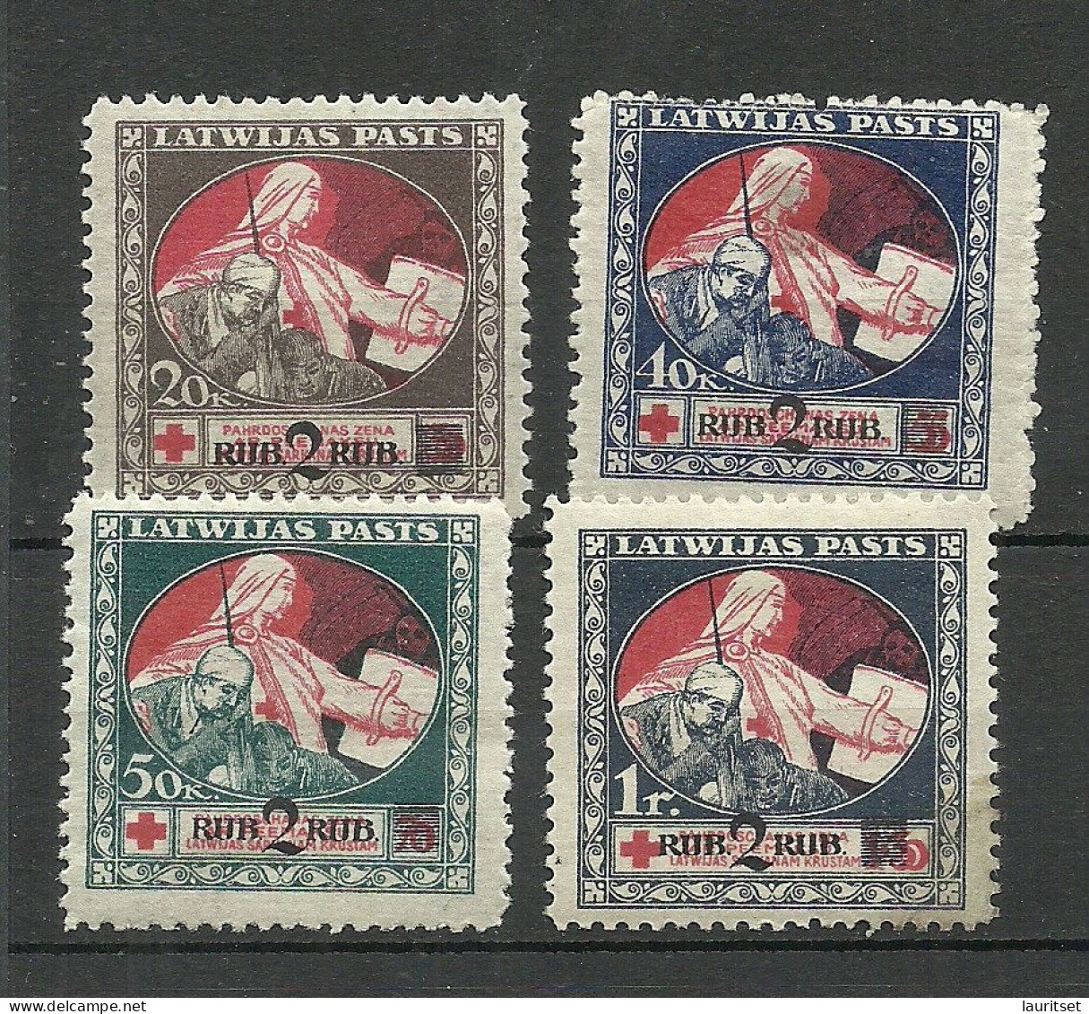 LATVIA Lettland 1921 Michel 65 - 68 Z * - Letland