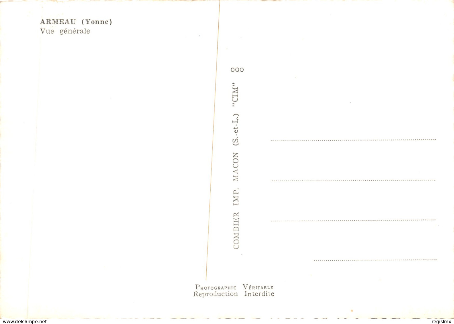 89-ARMEAU-N°T574-D/0379 - Sonstige & Ohne Zuordnung