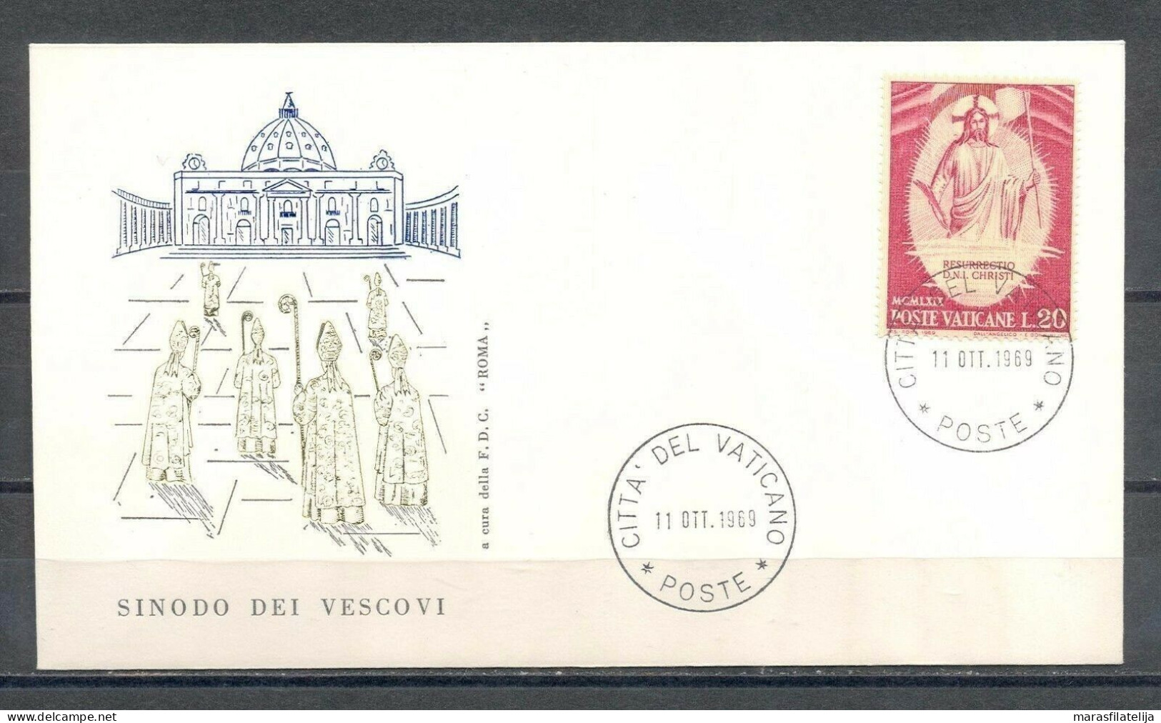 Vatican 1969, Synod Of Bishops, Special Cover - Other & Unclassified