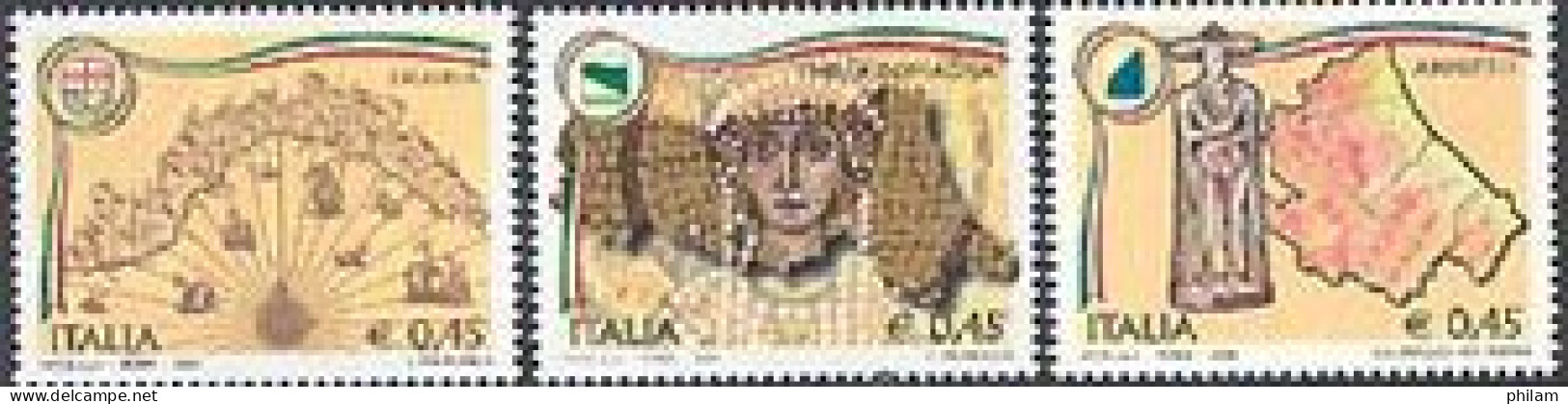 ITALIE 2004-Régions D'Italie (Liguria/Emilia Romagna..)-4 V. - 2001-10: Mint/hinged