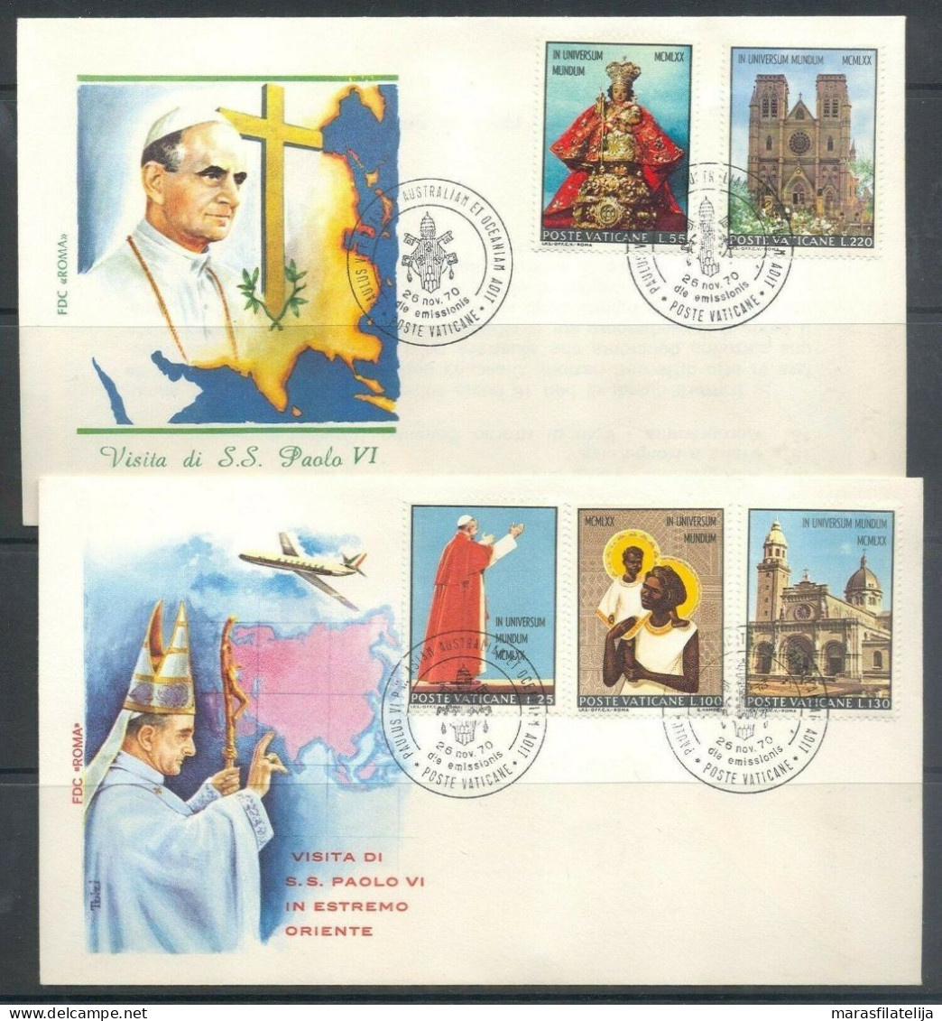 Vatican 1970, Pope Voyage To Australia & Phillipines, FDC - Other & Unclassified