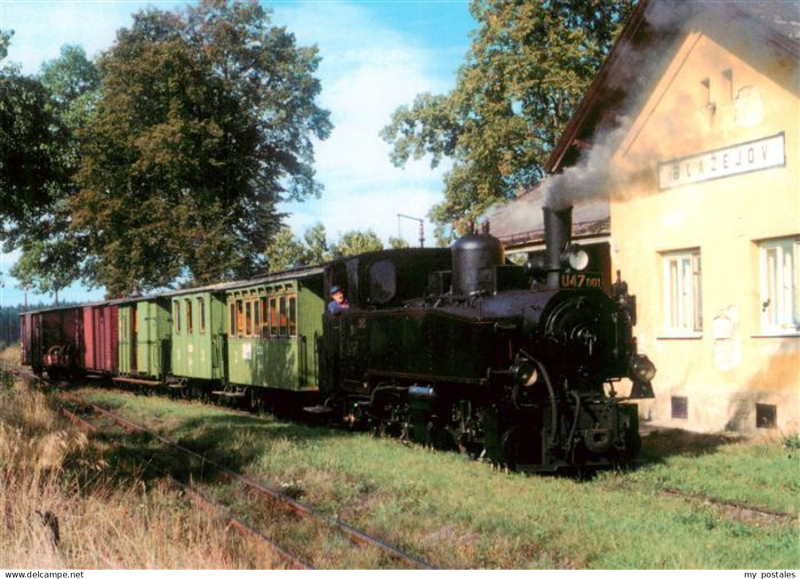 73945461 Blazejov_Jindrichuv_Hradec_Neuhaus_Boehmen_CZ Bahnhof Schmalspurbahn Ji - Czech Republic