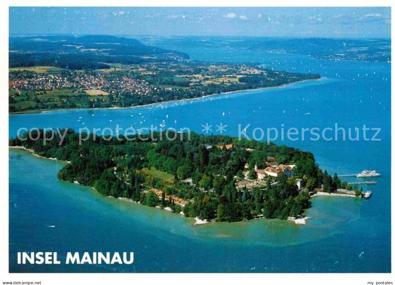 72872643 Insel Mainau Fliegeraufnahme Blumeninsel Insel Mainau - Konstanz