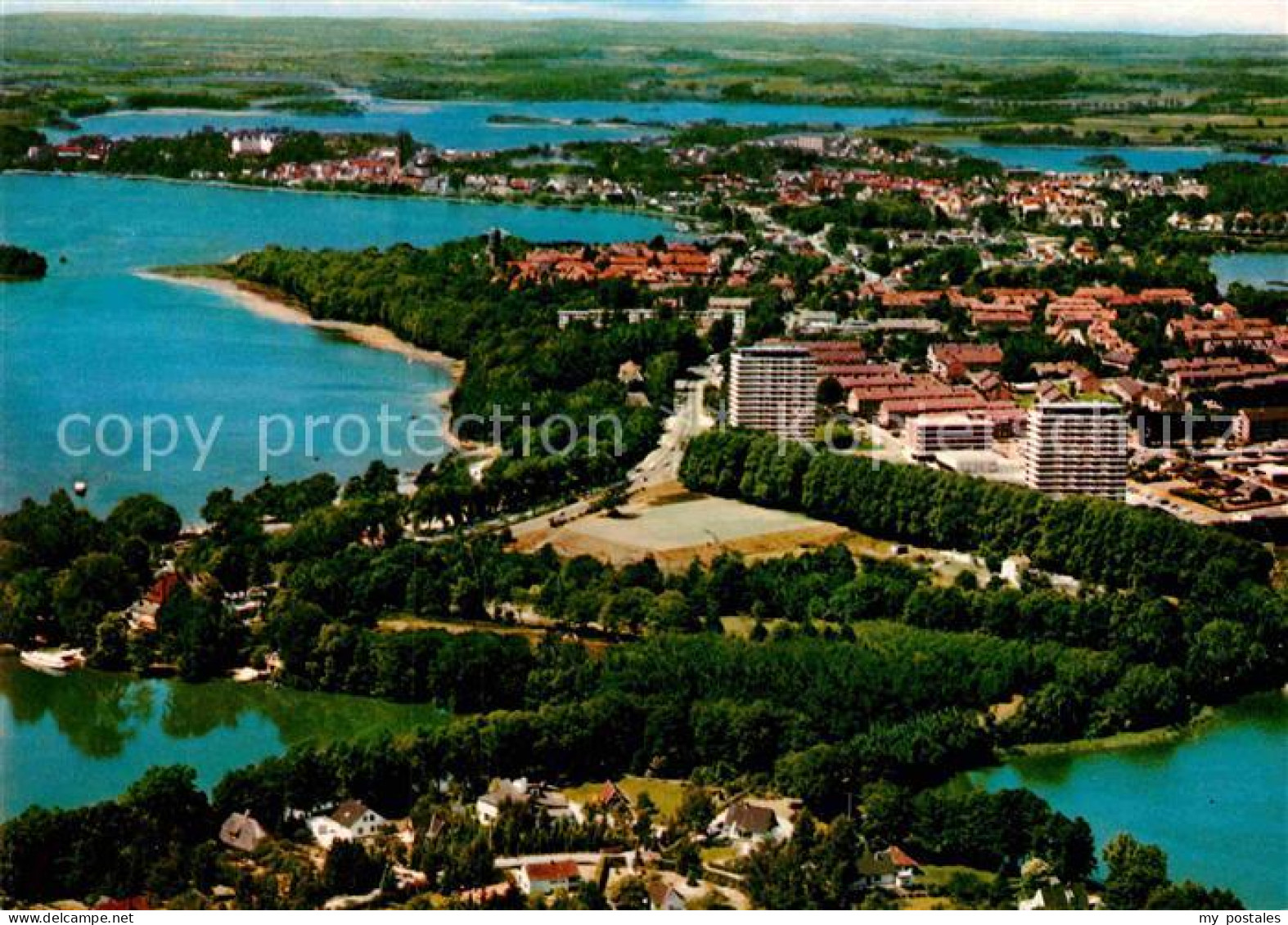 72872443 Ploen See Naturpark Holsteinische Schweiz Fliegeraufnahme Fegetasche - Ploen