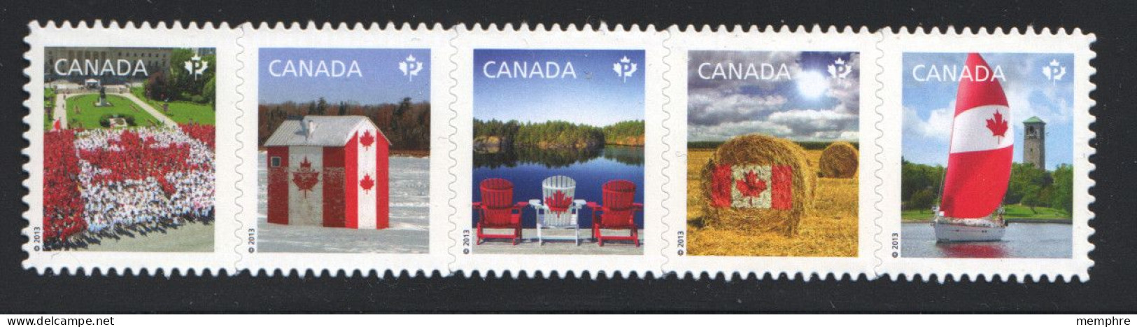 2013 Canadian Pride Se-tenant Strip Of 5 From Booklet  Sc 2616i MNH - Neufs