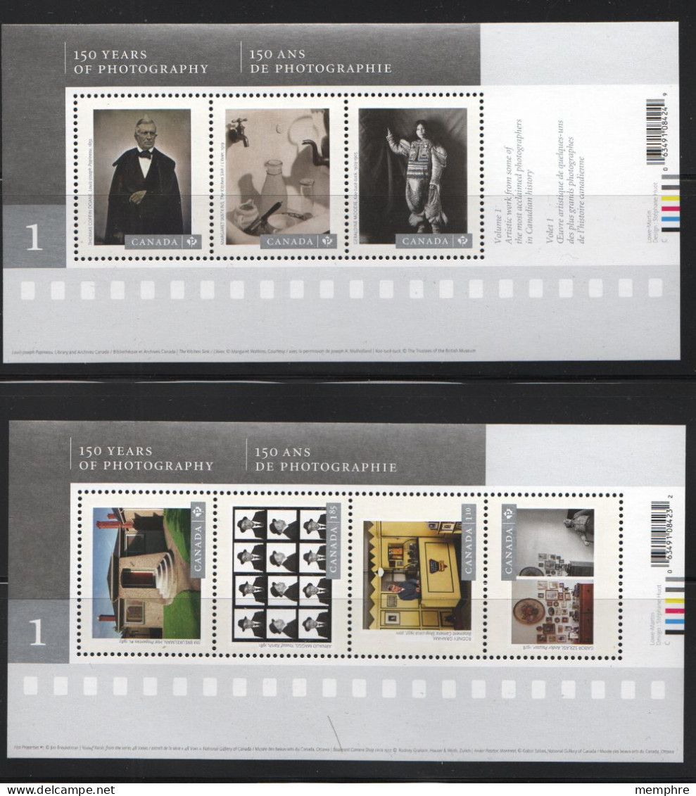 2013 Canadian Photography Set Of 2 Souvenir Sheets  Sc 2626-7 MNH - Ongebruikt