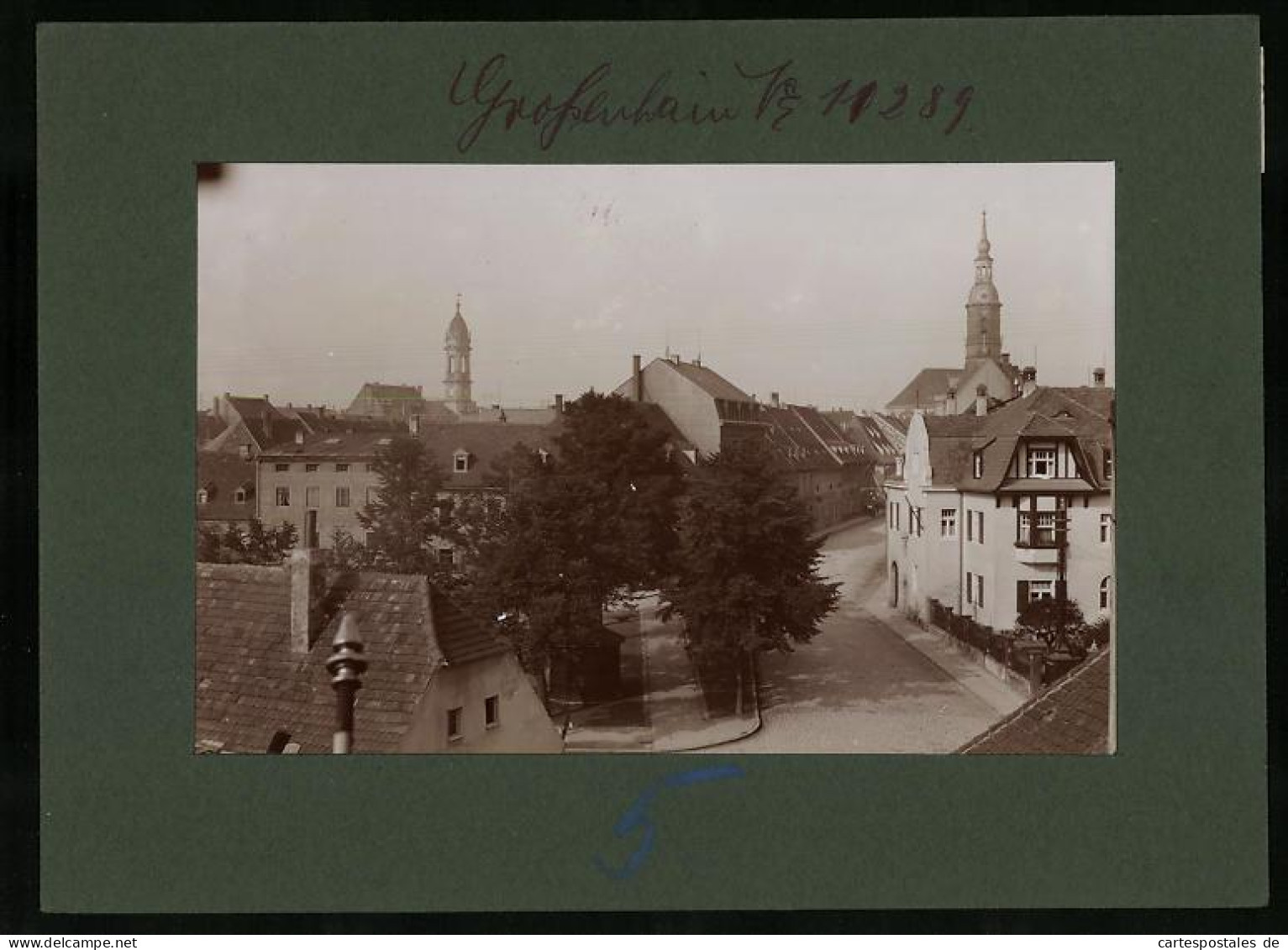 Fotografie Brück & Sohn Meissen, Ansicht Grossenhain, Lindenplatz Mit Blick In Die Naundorfer Strasse  - Lieux