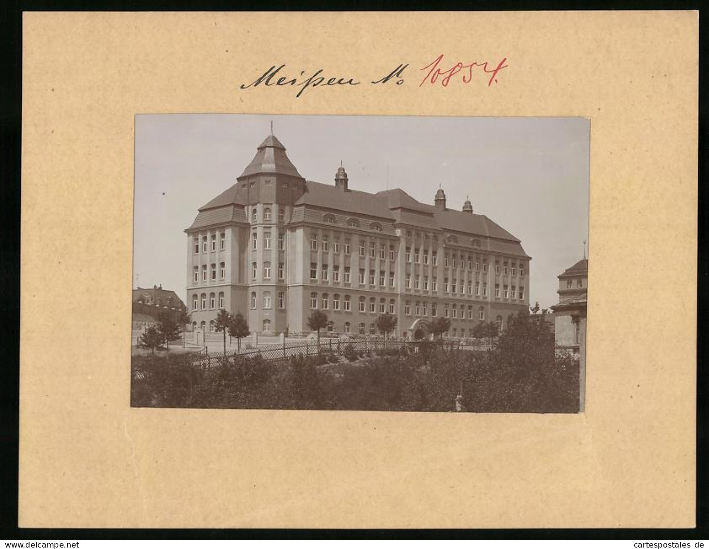 Fotografie Brück & Sohn Meissen, Ansicht Meissen I. Sa., Blick Auf Die Weinbergschule  - Places