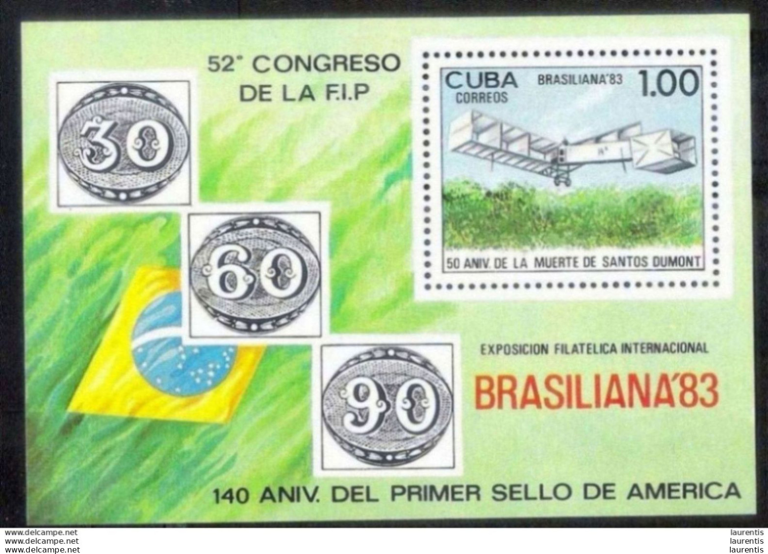 630  Airplanes - Avions - Stamp On Stamp - Expophil - Yv B 77 - 1983 - MNH - Cb - 1,35 . -- - Vliegtuigen