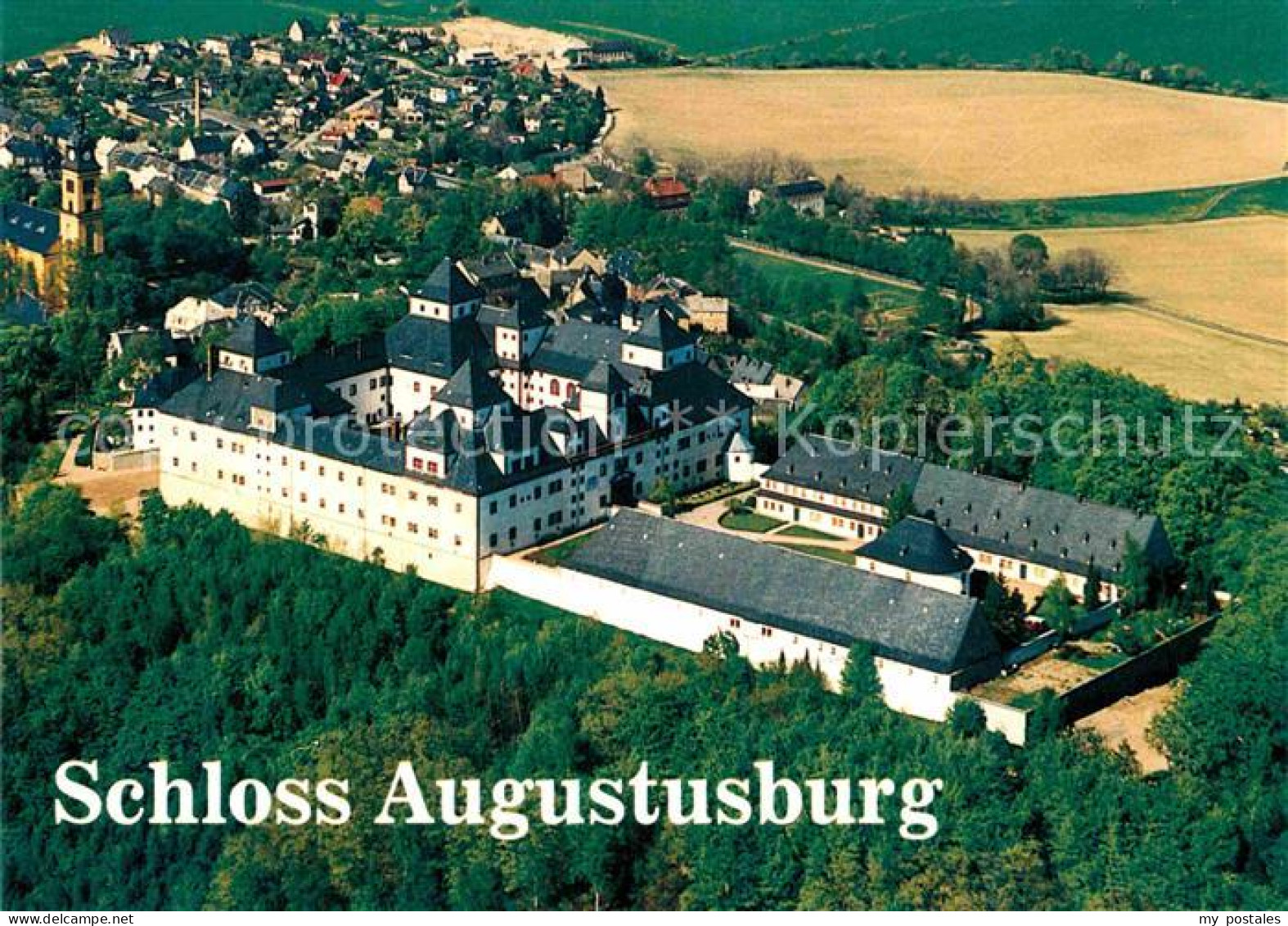 72862272 Augustusburg Fliegeraufnahme Schloss Augustusburg - Augustusburg