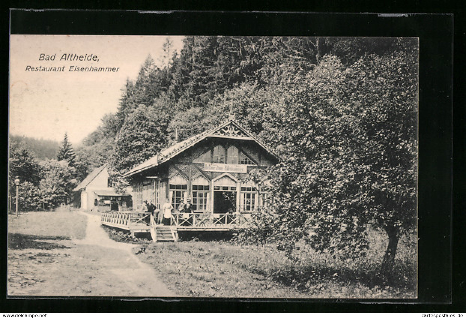 AK Bad Altheide, Restaurant Eisenhammer Mit Bäumen  - Schlesien