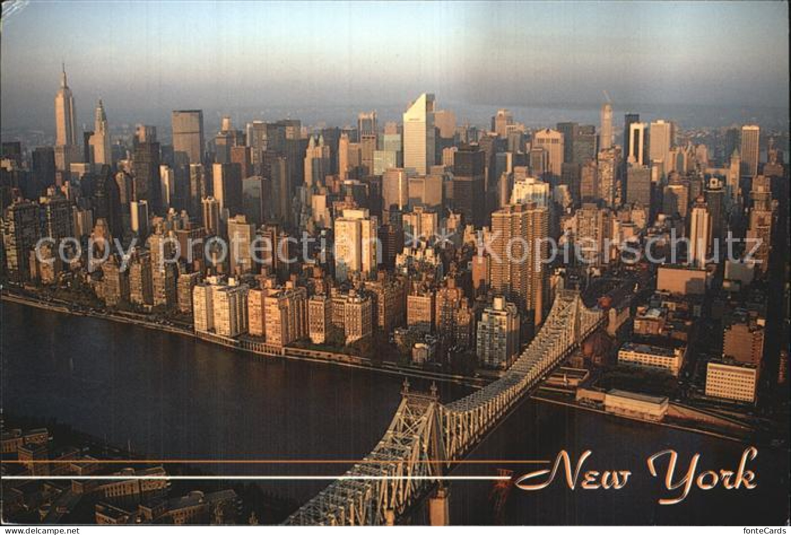 72581996 New_York_City Queensboro Bridge Air View - Sonstige & Ohne Zuordnung