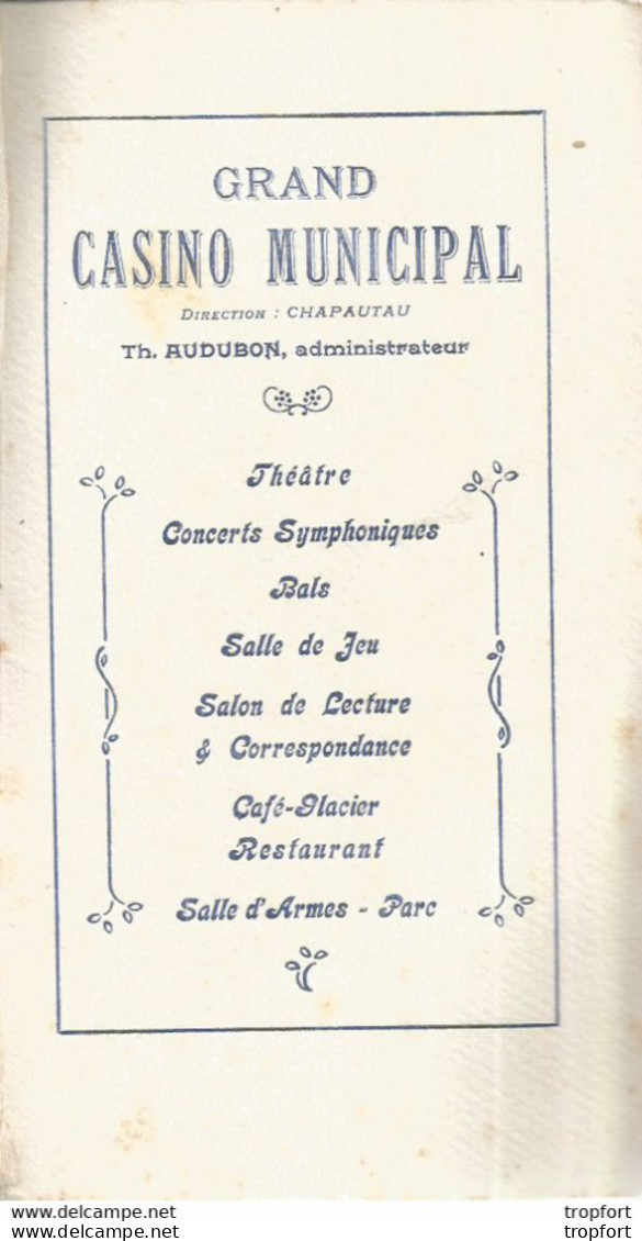 JU / PROGRAMME Theatre SABLES D'OLONNE Concert Charité 1910 CASINO MUNICIPAL Berengère David - Programs