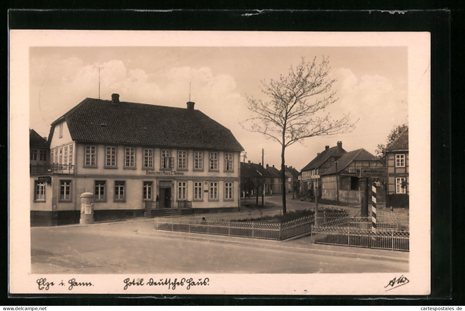 AK Elz I. Hann., Hotel Deutsches Haus C. Temme  - Andere & Zonder Classificatie