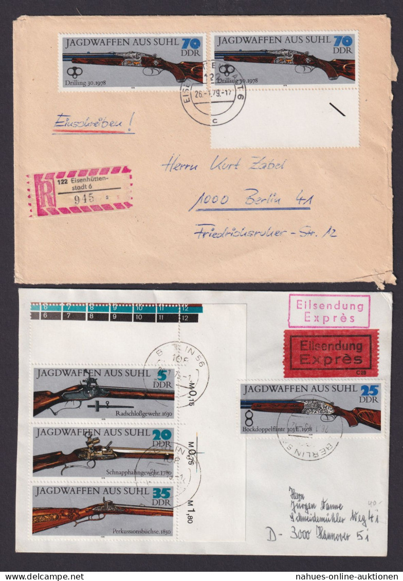 Briefmarken DDR Sammlung Waffen Jagdwaffen Gutes Lot Festpreis 90,00 - Lettres & Documents