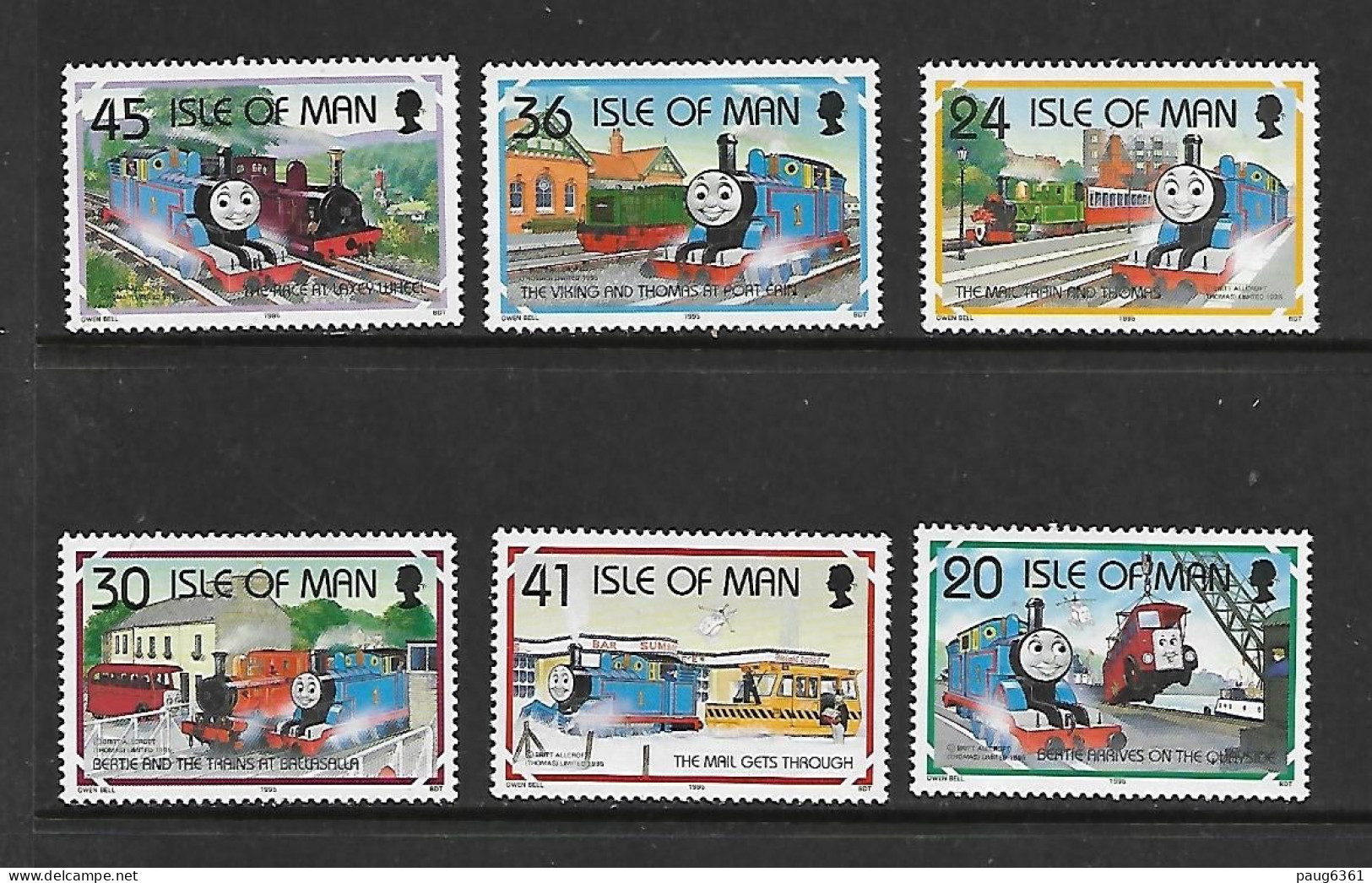 ILE DE MAN 1995 TRAINS-THOMAS  YVERT N°682/687 NEUF MNH** - Trains