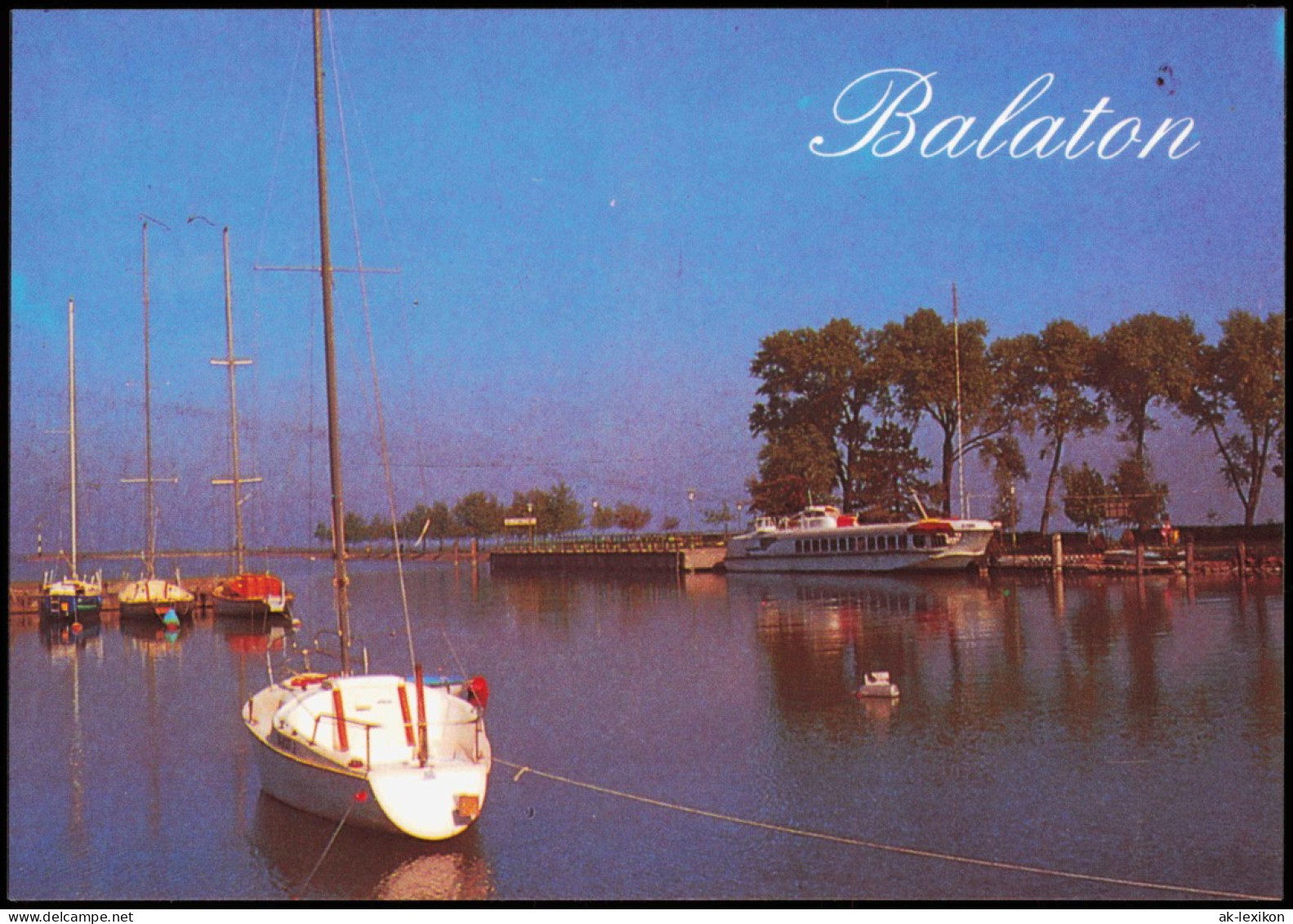 Postcard .Ungarn Balaton Magyar Hafen Schiff Segelboote 1988 - Hungary