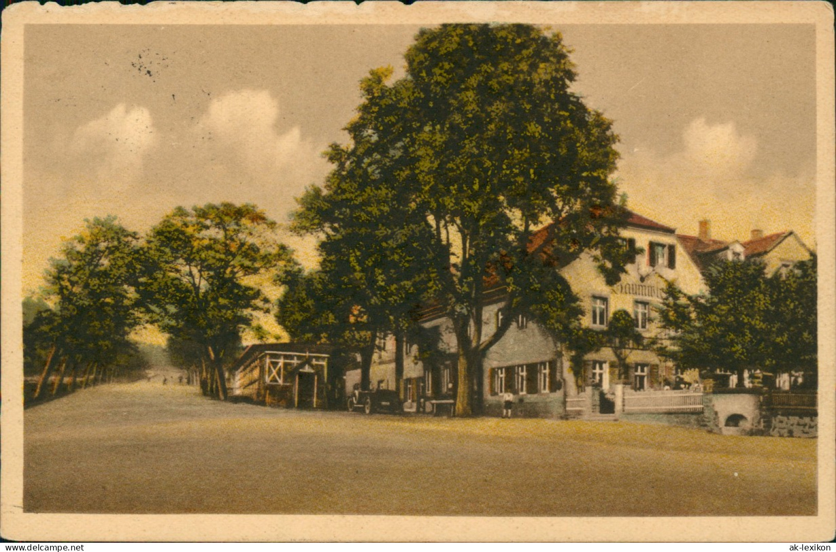 Ansichtskarte Boxdorf-Moritzburg Gasthaus Baumwiese 1927 - Moritzburg