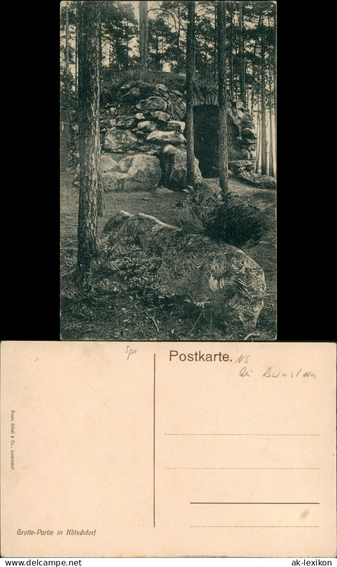 Postcard Wehrau Osiecznica Grotte Schlesien 1913 - Schlesien