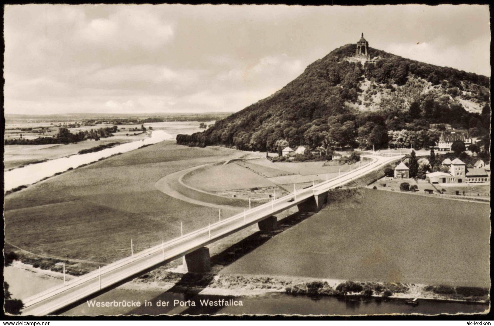 Ansichtskarte Porta Westfalica Weserbrücke In Der Porta Westfalica 1957 - Porta Westfalica