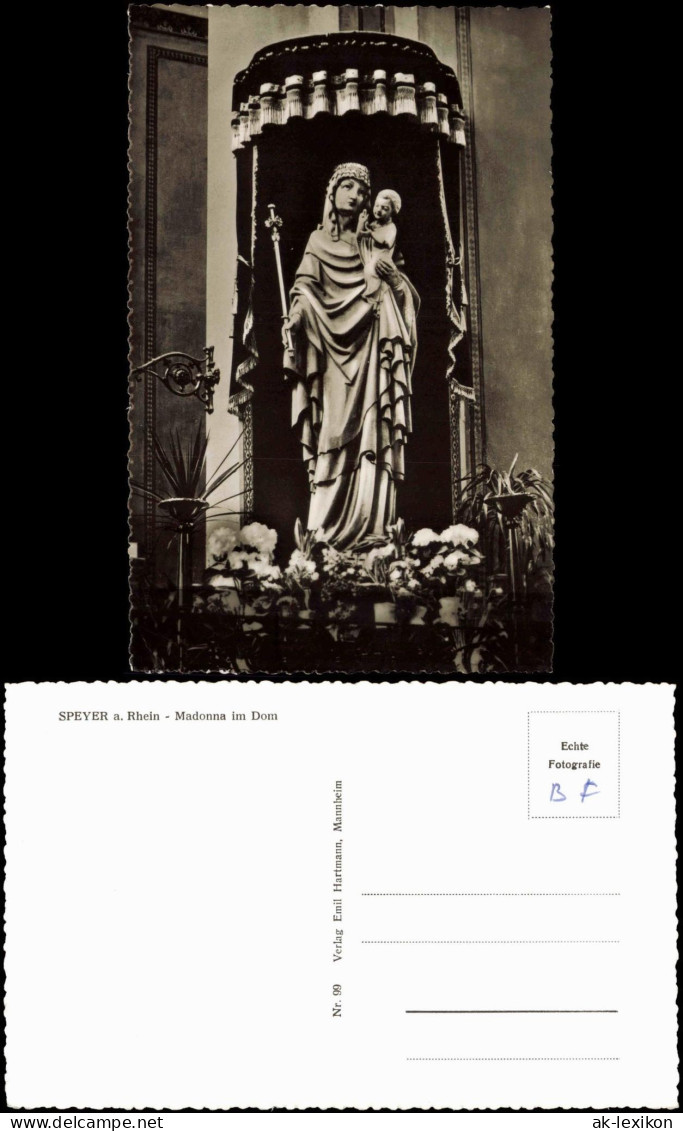 Ansichtskarte Speyer Kaiserdom Madonna Im Dom 1960 - Speyer