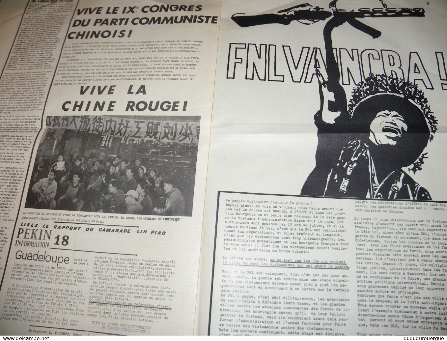 APRES MAI 1968 : " VIVE LE COMMUNISME " JOURNAL COMMUNISTE MARXISTE - LENINISTE , LE N ° 4  DE MAI 1969 - 1950 à Nos Jours