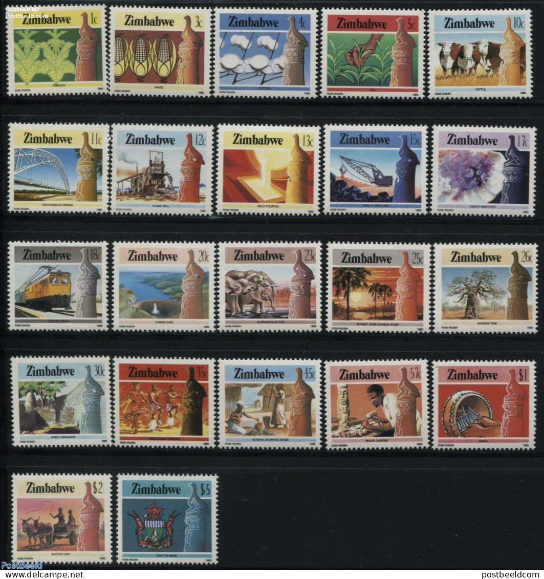 Zimbabwe 1985 Definitives 22v, Mint NH - Zimbabwe (1980-...)