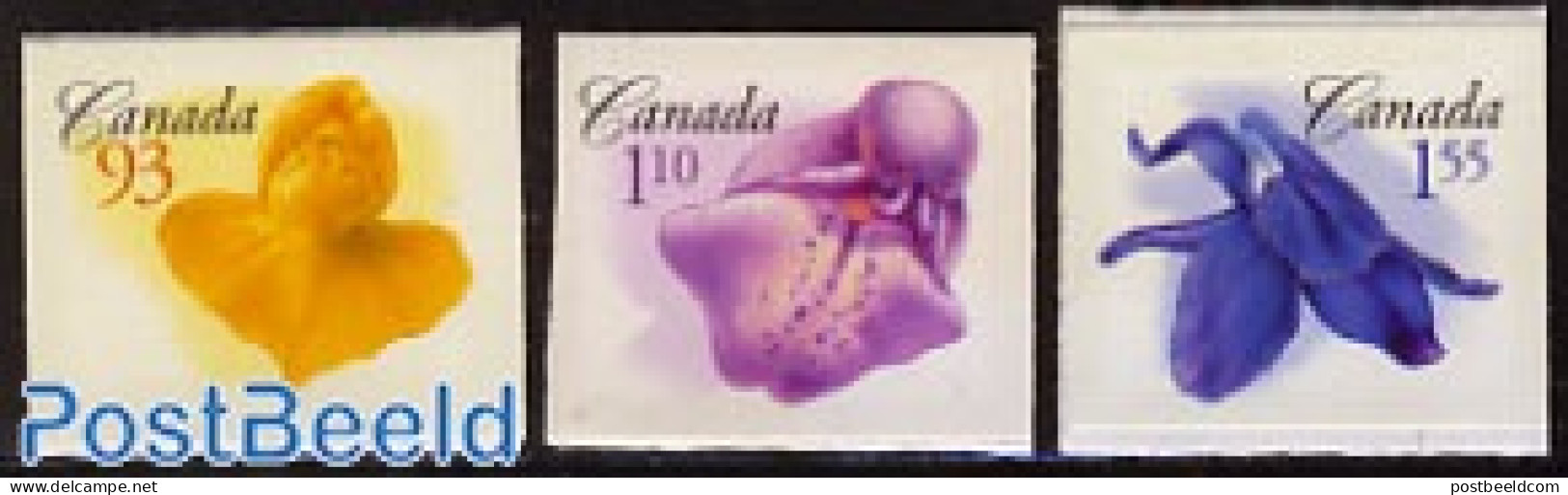 Canada 2006 Flowers 3v S-a (93,110,155)(from Booklet), Mint NH, Nature - Flowers & Plants - Unused Stamps
