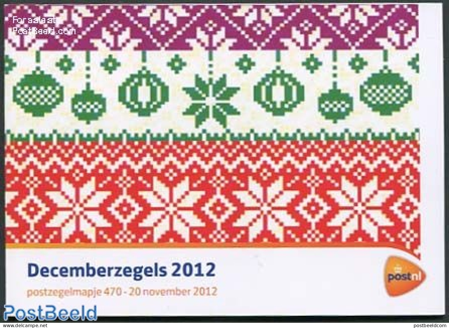 Netherlands 2012 Christmas, Presentation Pack 470, Mint NH, Religion - Various - Christmas - Textiles - Ungebraucht
