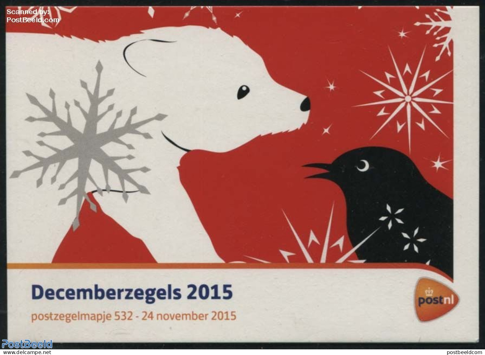 Netherlands 2015 Christmas Presentation Pack 532, Mint NH, Nature - Religion - Animals (others & Mixed) - Bears - Bird.. - Ungebraucht