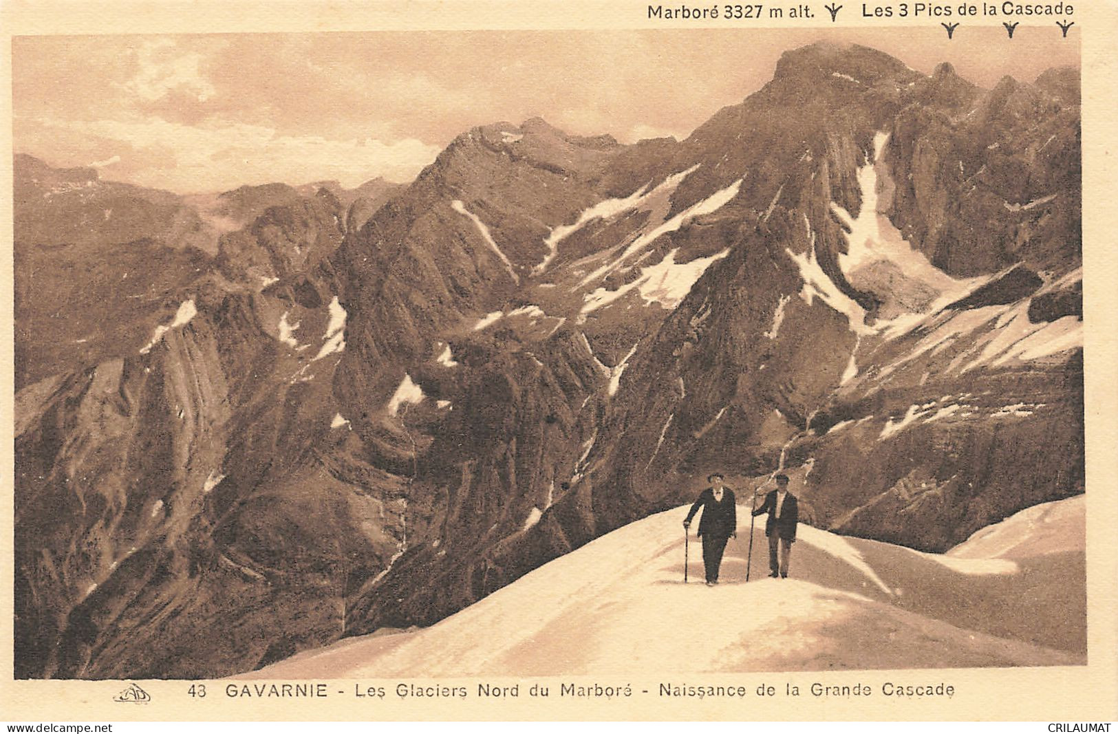 65-GAVARNIE LES GLACIERS NORD DU MARBORE-N°T5279-B/0381 - Gavarnie