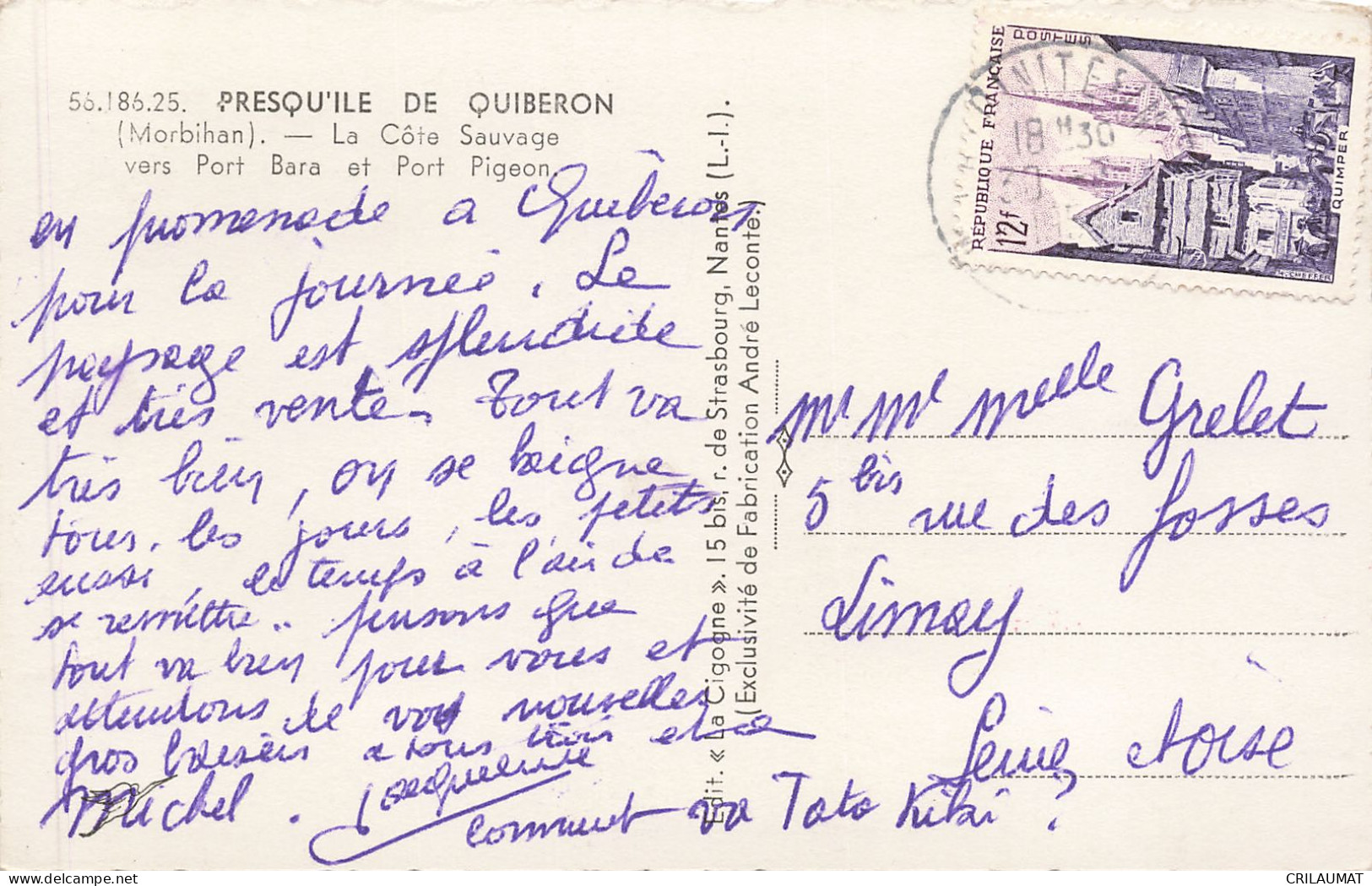 56-QUIBERON-N°T5280-C/0337 - Quiberon