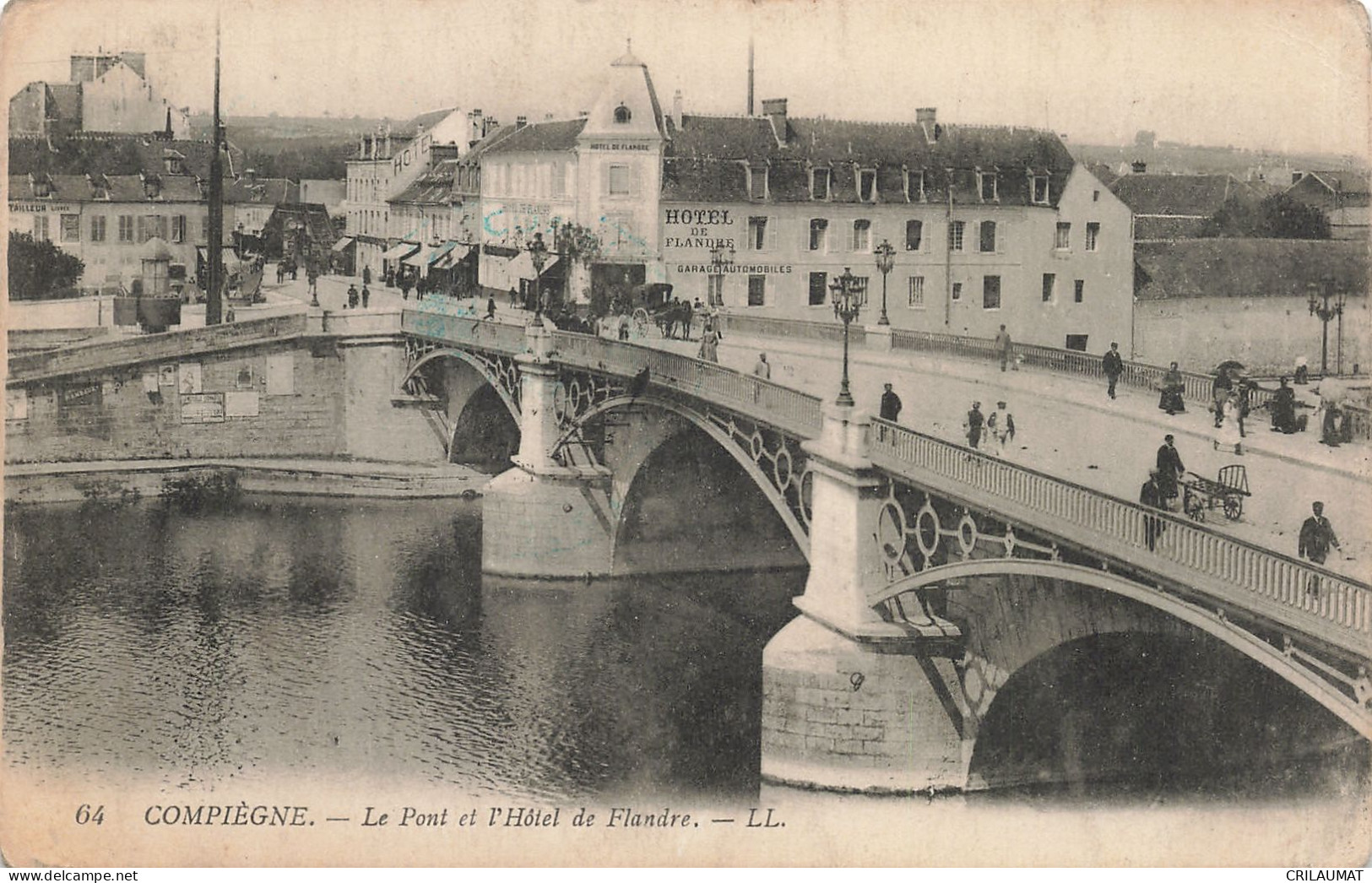 60-COMPIEGNE LE PONT ET L HOTEL DE FLANDRE-N°T5280-E/0135 - Compiegne