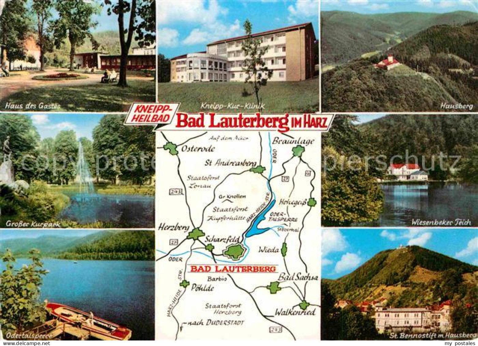 72850497 Bad Lauterberg Hausberg Fliegeraufnahme Wiesenbeker Teich St. Bennostif - Bad Lauterberg