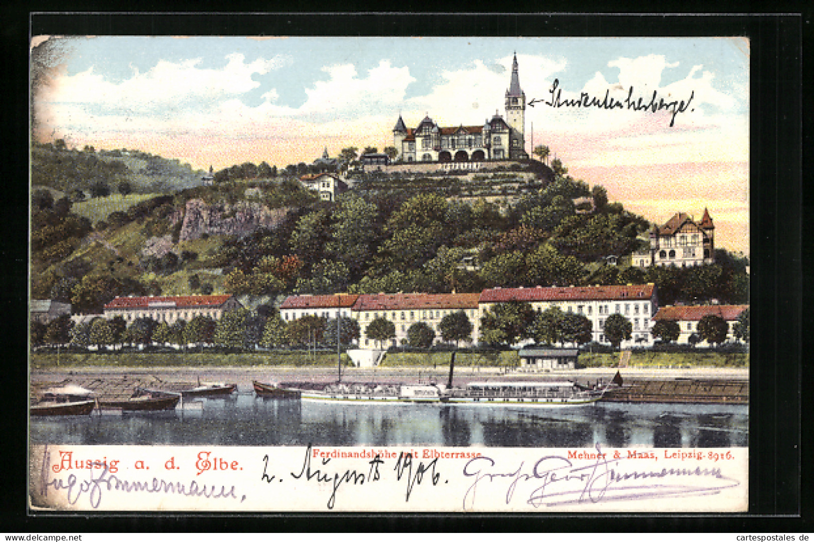 AK Aussig A. E., Ferdinandshöhe Mit Elbterrasse  - Czech Republic