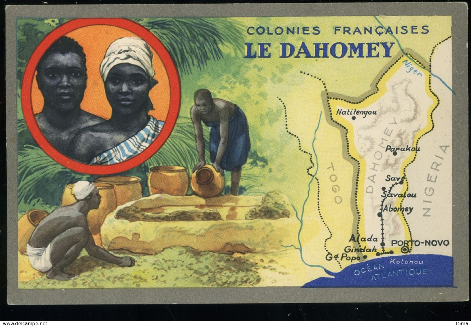 Le Dahomey Colonies Françaises Image Chromo Lion Noir Cirage - Andere & Zonder Classificatie