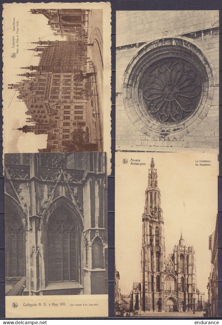 Lot 14 CPSM - Eglises De Belgique : Lège, Huy, Tournai, Tongres, Bruges, … - Churches & Cathedrals