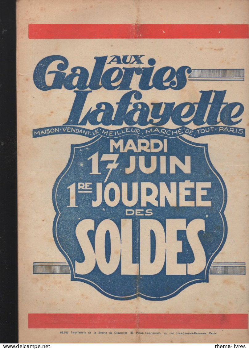 Revue   LE CRI DE PARIS  N° 1420 Juin 1924   (couv REB)(pub GALERIES LAFAYETTE Au Plat Inf)   (CAT4090 / 1424) - Humour
